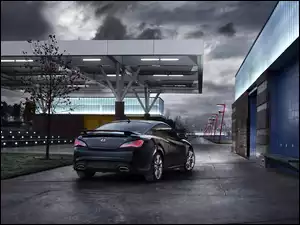 Budynki, Ciemny, Hyundai Genesis Coupe