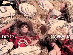 kapelusze, Dolce And Gabbana, bluzka, kobiety, torebki