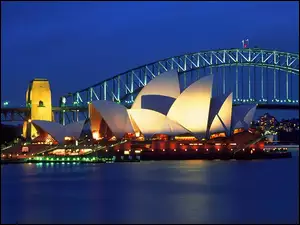 Sydney Opera House, Australia, Zatoka Port Jackson, Sydney, Most Sydney Harbour Bridge