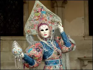 Perły, Kobieta, Maska