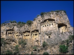Grobowce, Turcja, Skalne, Dalyan