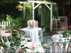 Pergola, Ogród, Stoliki