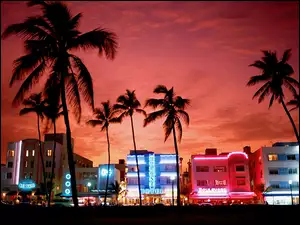 Floryda, Neony, Miami, Hotele