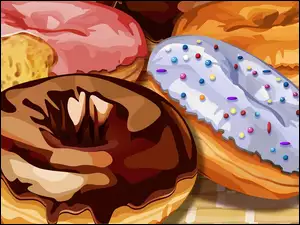 Grafika, Pączki, Donaty