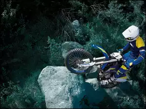 Motor, Głaz, Cross, Droga