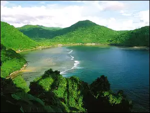 Zieleń, Samoa, Ocean, Wyspa, Góry