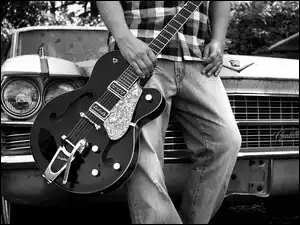 Gitara Elektryczna, Samochód, Mężczyzna