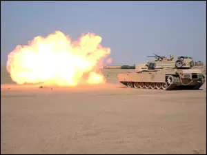 M1A1 Abrams, Pustynia, Strzał, Ogień