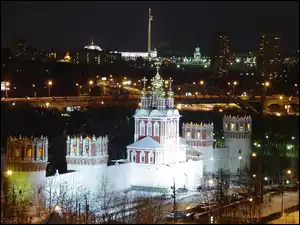 Moskwa, Noc, Monaster Nowodziewiczy, Rosja