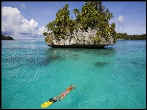 Skała, Snorkeling, Woda