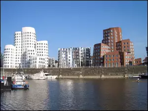 Architektura, Dusseldorf, Woda