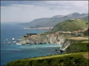 Trawa, Big Sur, Woda
