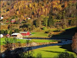 Rzeczka, Jesień, Zabudowania