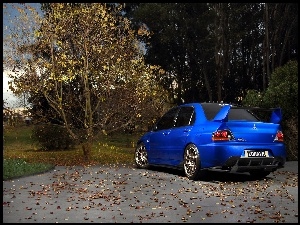 Drzewa, Mitsubishi, Zomaya, Lancer, Plac