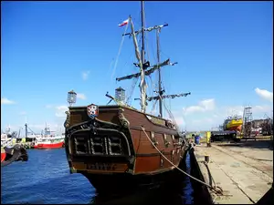 Nabrzeże, Statek, Galeon