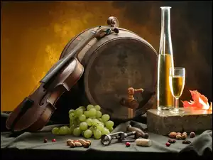 Winogrona, Beczka, Wino