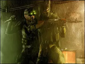 deszcz, Splinter Cell, nóż, mężczyzna, broń