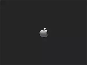 Logo, Apple, Stalowoszare