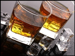 Szklaneczki, Lodu, Whisky, Kostki