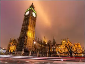 Big Ben, Noc, Londyn, Anglia