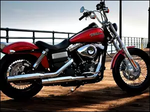 Davidson, Barierka, Motocykl, Latarnie, Harley, Most