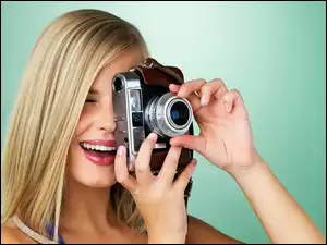 Aparat, Blondynka, Modelka