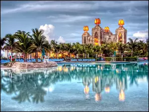 Bahamy, Hotel, Palmy, Basen, Nassau
