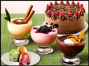 Tort, Lody, Kolorowe, Desery