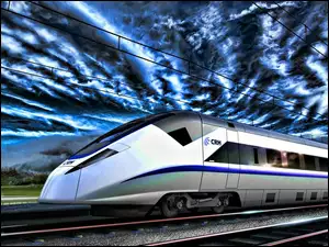 Pociąg, Chmury, Superexpress, Tory