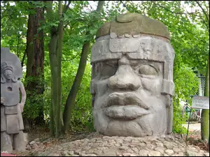 Puszczykowo, Głowa, Rzeźba, Olmecka, Muzeum Arkadego Fiedlera