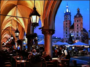 Sukiennice, Kraków, Widoczek, Katedra Mariacka