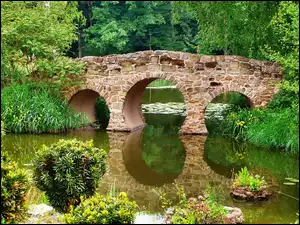 Park, Most, Rzeka, Kamienny