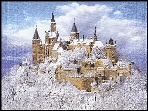 Zima, Niemcy, Zamek, Burg Hohenzollern