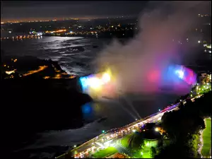Nocą, Wodospad, Niagara