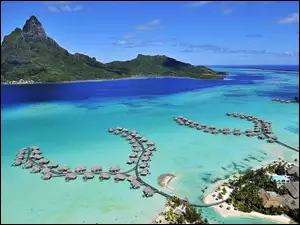 Domki, Wyspa, Bora Morze, Bora, Atol