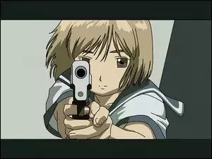 pistolet, Gunslinger Girl, postać, twarz