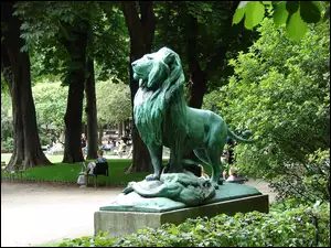 Lwa, Luksemburg, Zamkowy, Park, Pomnik