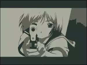 twarz, Gunslinger Girl, pistolet