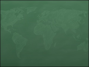 Mapa, Rysunek, Świat, Tablica