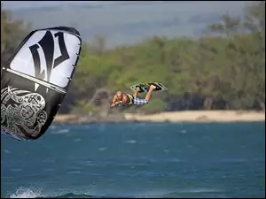 Deska, Kitesurfer, Latawiec