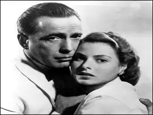 Casablanca, przytuleni, Ingrid Bergman, Humphrey Bogart