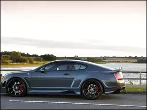 Ogrodzenie, Bentley GT, Droga, Tuning, Jezioro, Samochód