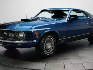 Wystawa, Niebieski, Ford Mustang