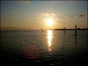 Windsurfing, Krajobraz, Jezioro
