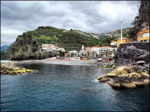 Morze, Sol, Góry, Miasta, Do, Panorama, Madera, Ponta, Wyspa