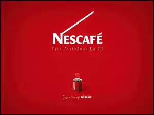 Nescafe, tło, napis, kubek