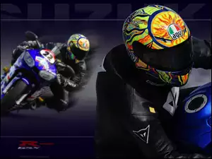 Motor, Suzuki GSX-R 600, Motocyklista