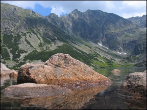 Jezioro, Góry, Skały