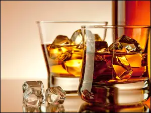 Szklaneczki, Lodu, Whisky, Kostki