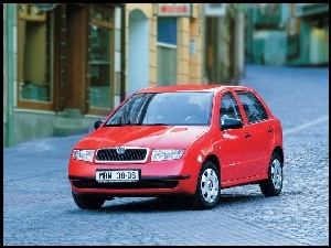 Czerwona, Skoda Fabia